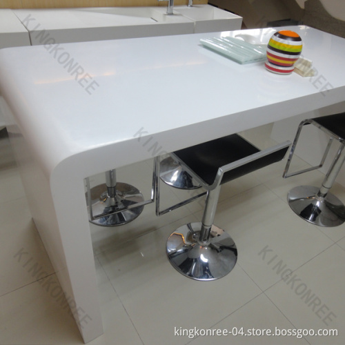 Modern White Solid Surface Stone Home Bar Counter (KKR-C1409152)
